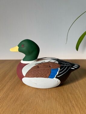 Vintage Coty Mallard Duck Decoy Fragrance Holder Pomander Figurine